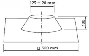 Wadex Przejście dachowe 0° (80/125)