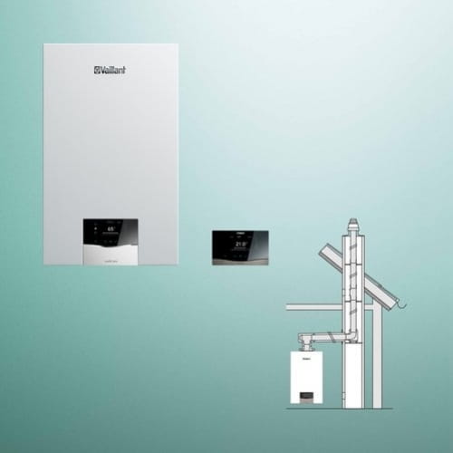 Vaillant VCW 32CS/1-5 ecoTEC plus + sensoCOMFORT 720 + zestaw do szachtu (Pakiet)