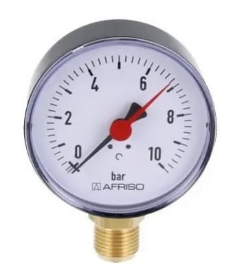  Afriso Manometr RF 80 RAD, fi 80 mm, 0-10 bar, 1/2"