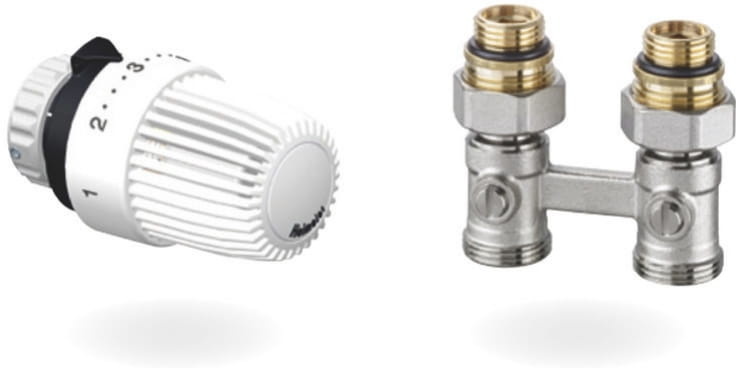  Głowica termostatyczna + Zawór term + odcinający PROSTY 1/2" IMI HEIMEIER S - Zestaw [36311302003]