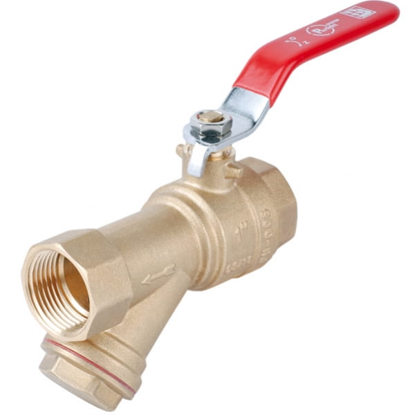  ZAWÓR wodny odcinający z FILTREM 1/2 cal  DN 15