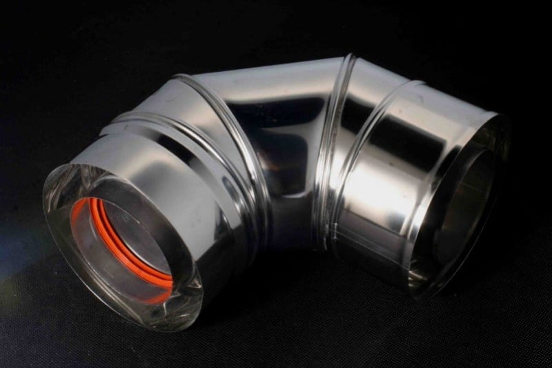 Kolano kominowe DN 80/125, 90 st  do kotłów kondensacyjnych i turbo