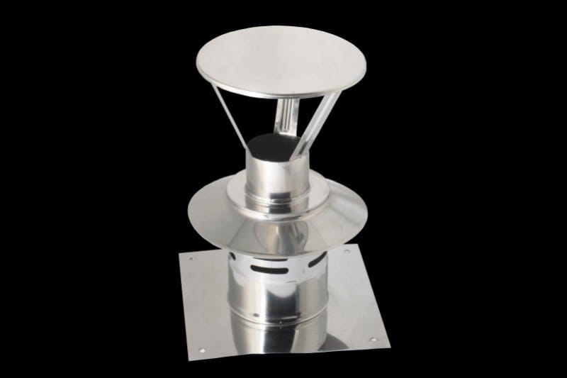 Końcówka wylotu spalin DN 80/125 pionowa z płytą  do kotłów kondensacyjnych i turbo