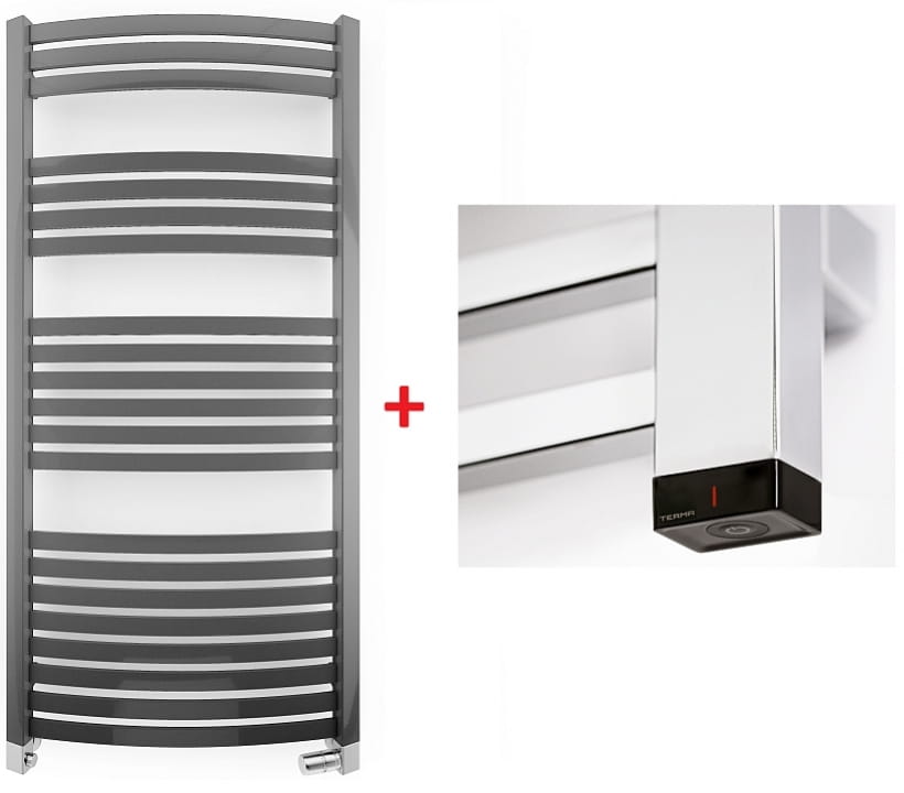 Terma DEXTER ONE 1220x500 (chrom) - Grzejnik z wbudowaną grzałką