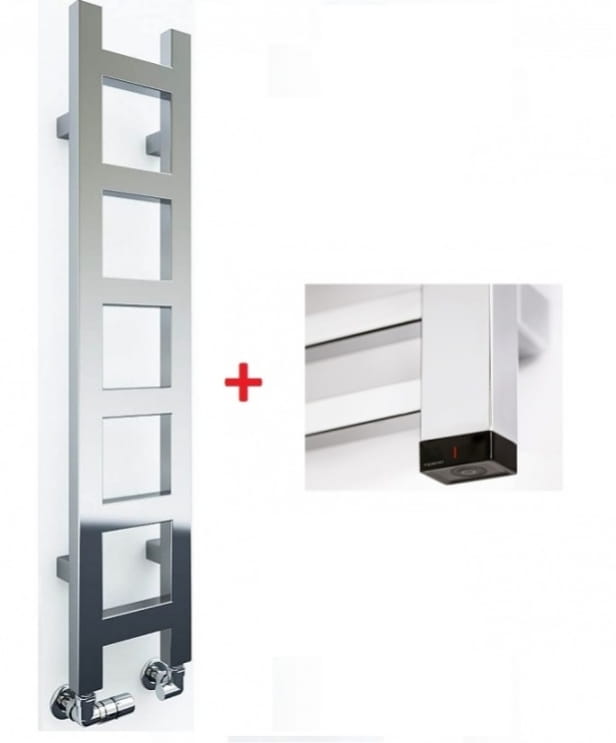Terma EASY ONE 1280x200 (Chrom) - Grzejnik z wbudowaną grzałką