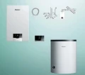 Vaillant VC 15CS/1-5 + VIH R 150/6B + VRC 720 sensoCOMFORT + zestaw przez ścianę lub dach (Pakiet)