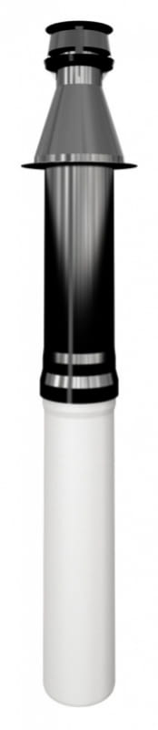 Termet Wyjście pionowe koncentryczne CZARNE PP (60/100)