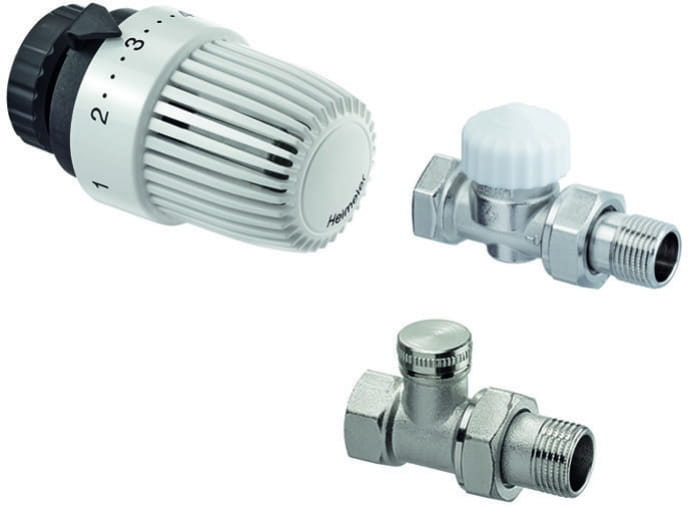  Głowica termostatyczna + Zawór term + odcinający PROSTY 1/2" IMI HEIMEIER - Zestaw [9696-12.800]