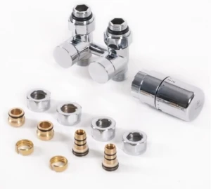 TERMA Zestaw zespolony odcinający prosty (chrom)