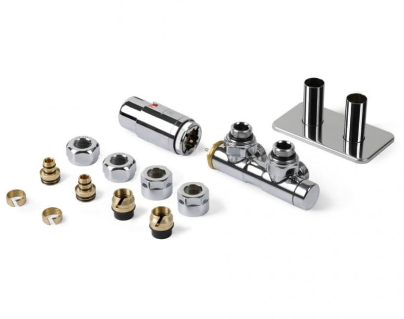  TWINS ALL IN ONE (Chrom) - Zestaw termostatyczny kątowy (LEWY)