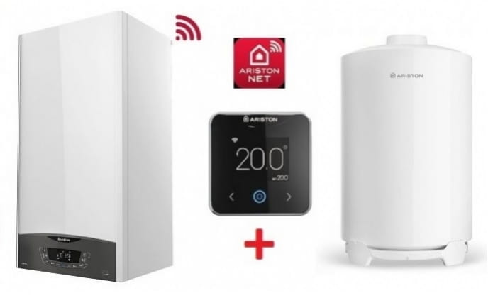 Ariston ONE MEDIUM 24 PV 24 kW - Kocioł gazowy + zasobnik + grzałka + regulator