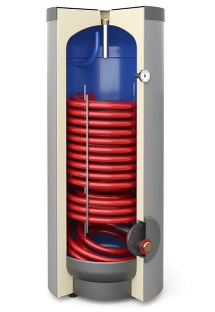  Galmet Maxi SGW(S) 400 L - Wymiennik stojący c.w.u. do pomp ciepła, emaliowany z dużą wężownicą spiralną 5m2 (26-408100N)