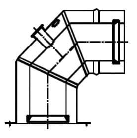 Termet Adapter Kolano koncentryczne do podgrzewacza Aqua Comfort Eco Ø60/100