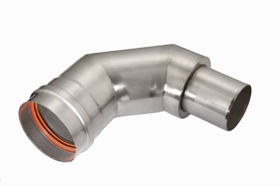  Kolano redukcyjne spalinowe 90° DN 80 na DN 60 do kotłów turbo i kondensacyjnych
