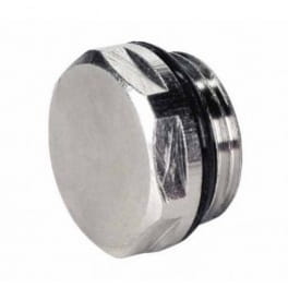  Korek grzejnikowy chrom z oringiem 1/2"
