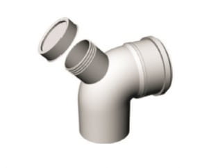  Termet Kolano spalinowe 90° z inspekcją PP (Ø 80)