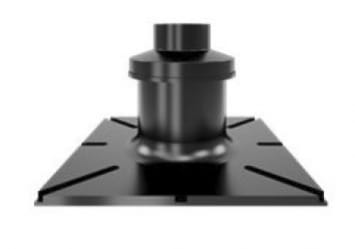 Termet Płyta dachowa płaska PP CZARNA (Ø 80)