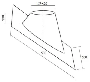 Wadex Przejście dachowe 25-45° 80/125