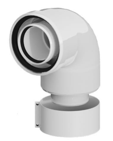  RICOM Adapter kolanowy 90° PP (60/100)