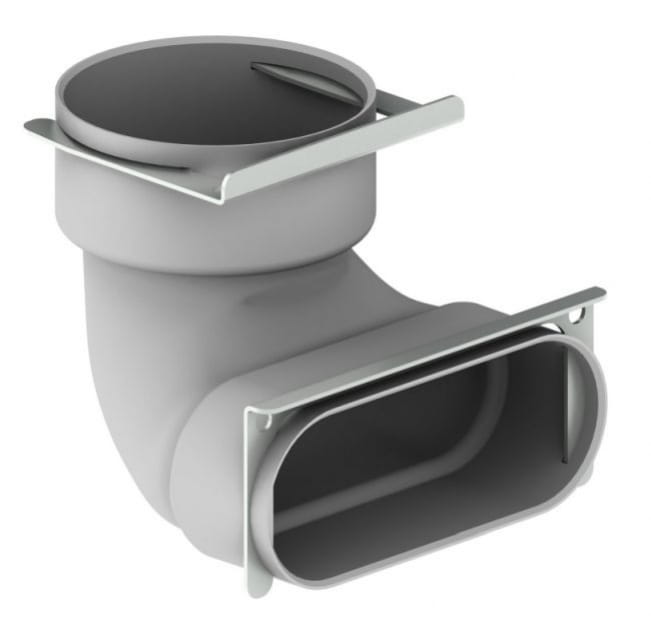  Zehnder Przejście z ComfoTube DN 90 na kanał ComfoTube flat 51 z kolanem 90°