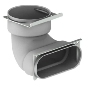 Zehnder Przejście z ComfoTube DN 90 na kanał ComfoTube flat 51 z kolanem 90°