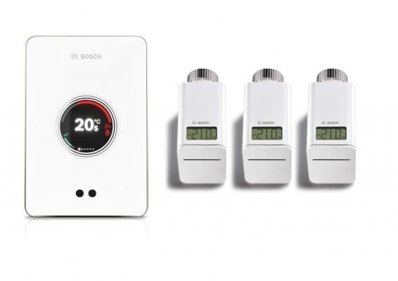  Bosch EasyControl CT200 (biały) + 3 zdalnie sterowane głowice termostatyczne
