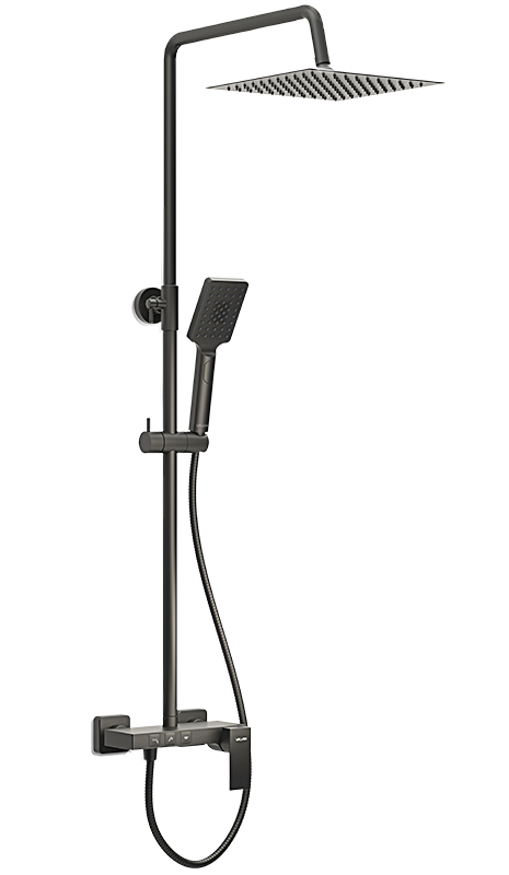 Valvex Ars Kolumna natryskowa z deszczownicą Czarny Mat 2420160