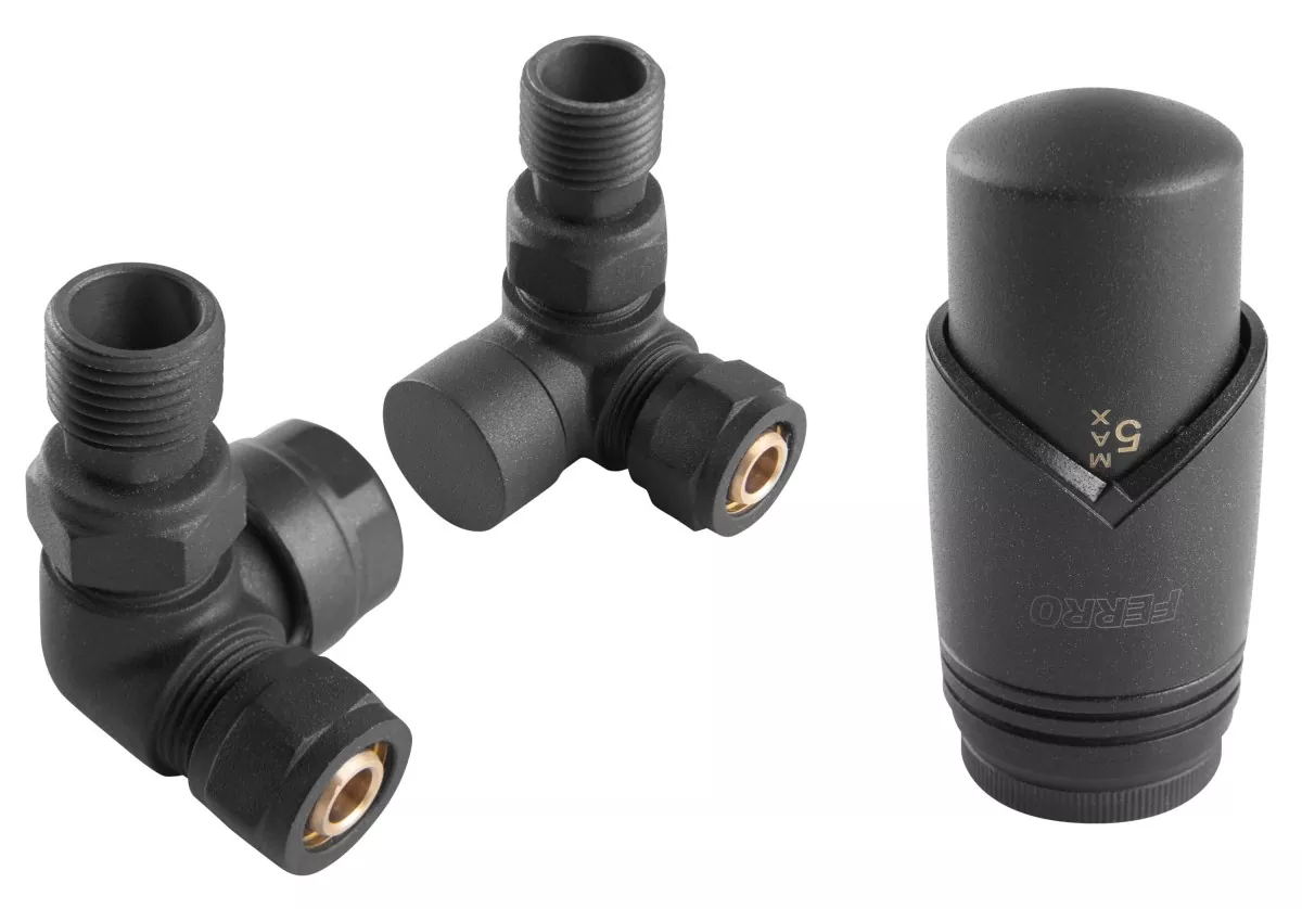  FERRO (ANTRACYT) - Zestaw termostatyczny trójosiowy ZTO30AT