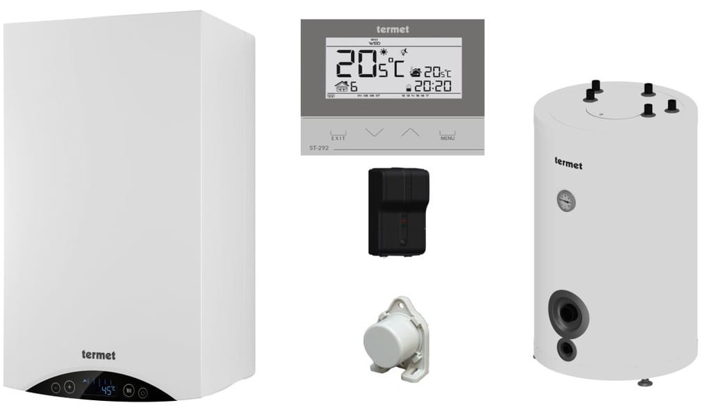 TERMET Ecocondens Gold Plus II 25 kW + ST-292 V2 + Zasobnik SG PLUS 100 (WKP58T1V2100E/PLAT)