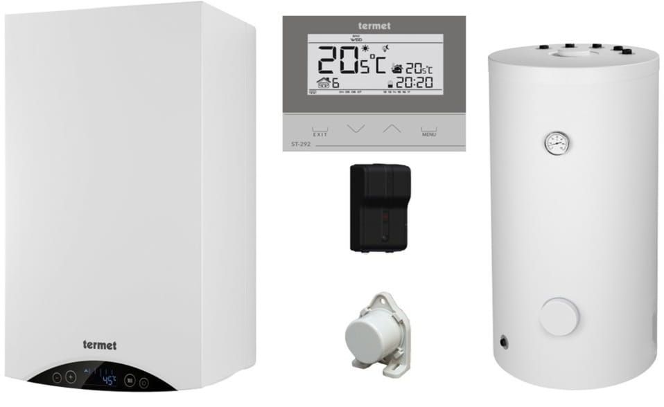 TERMET Ecocondens Gold Plus II 20 kW + ST-292 V2 + Zasobnik SWK 140 (WKP58S1V2140K/PLAT)
