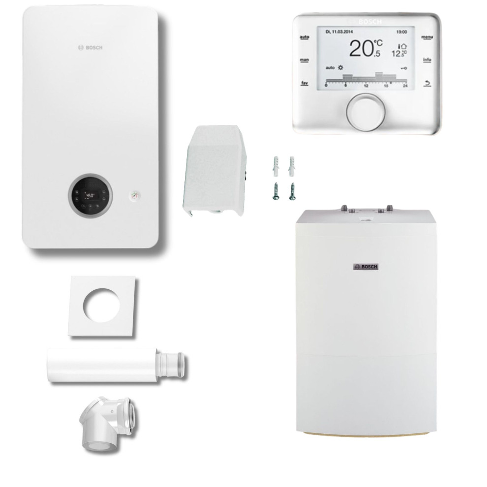 Bosch CONDENS GC2300iW 20P + Zasobnik WD120B + CR400 + AF2 + zestaw do szachtu (8734100642)