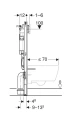 Geberit Duofix Stelaż podtynkowy do WC, Sigma H112, 1111.320.00.6
