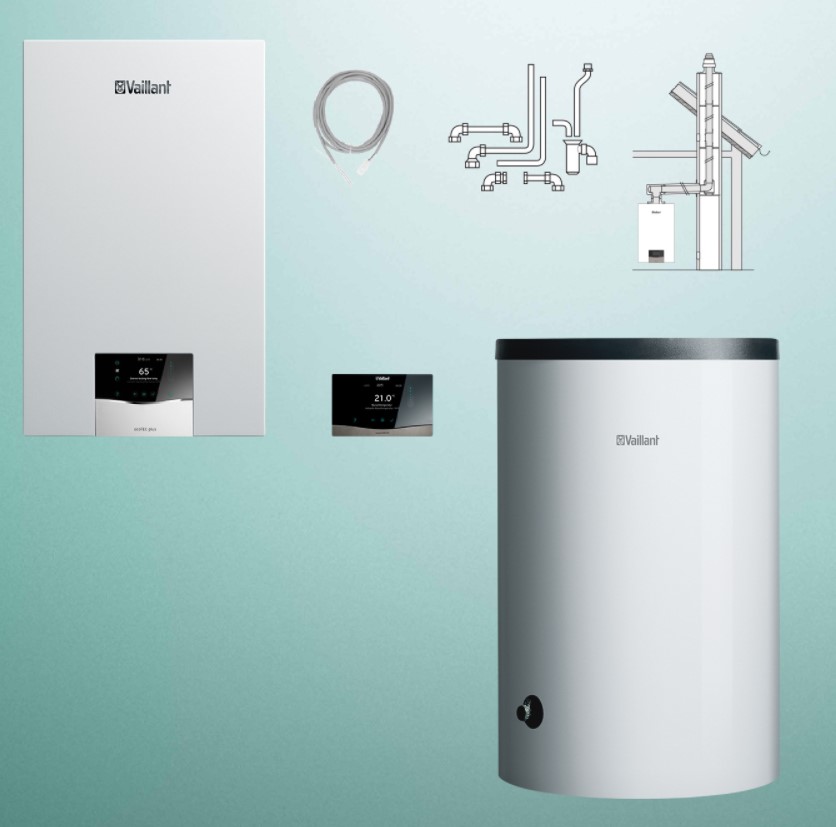 Vaillant VC 30CS/1-5 + VIH R 120/6B + VRC 720 sensoCOMFORT + zestaw do szachtu (Pakiet) 0010043649