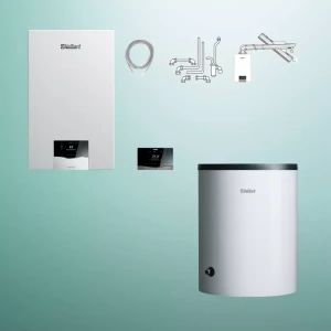 Vaillant VC 15CS/1-5 + VIH R 150/6B + VRC 720F sensoCOMFORT + zestaw przez ścianę lub dach (Pakiet) 0010043651