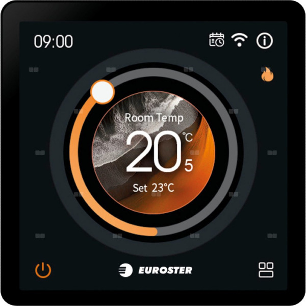 Euroster 2233 SMART 230V WiFi czarny przewodowy regulator temperatury E2233SMARTB