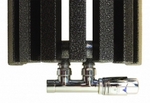 Zawór termostatyczny kątowy 50 mm (Czarny Mat)