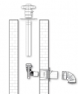 Immergas ZESTAWY TYPU „S” - Zestaw powietrzno-spalinowy do szachtu kominowego PP (80/125) 