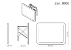Miior Zen 8060 (Color Frame) - Lustro wysuwane z oświetleniem LED