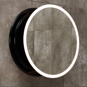 Miior Sun 50 cm (Black Edition) - Lustro wysuwane z oświetleniem LED